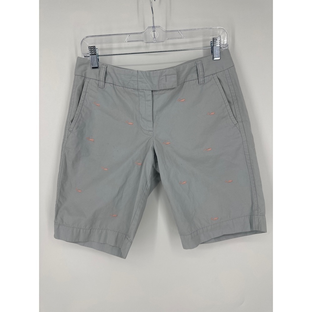 J. Crew Gray Shorts with Pink Accents